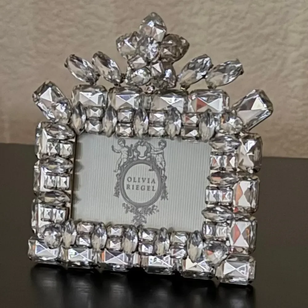Olivia Riegel Tiara Swarovski Crystal 2x3 Photo Frame, with Original Box Rare